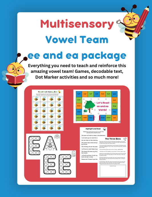 Multisensory "ee" and "ea" Vowel Package
